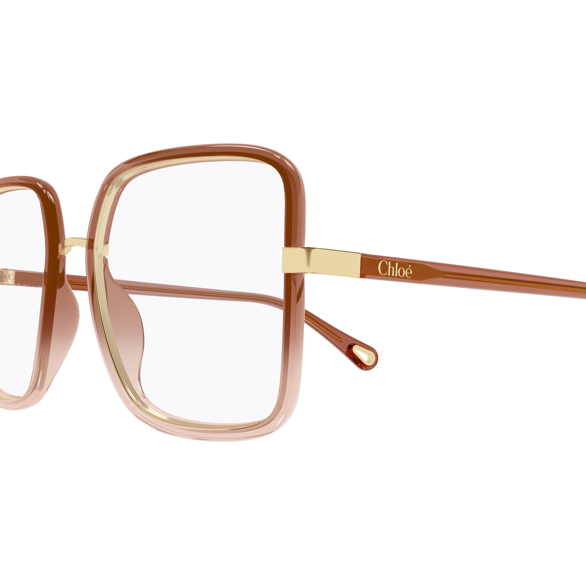 Chloé CH0338O Brun Caramel 003 en détail des branches - Les Lunettes de Pauline