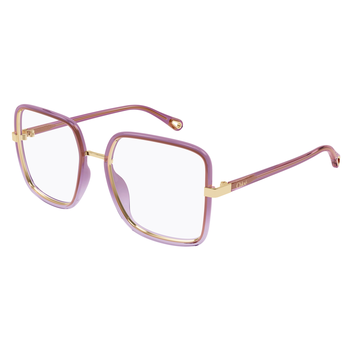 Chloé CH0338O Lilas 005 de trois-quarts - Les Lunettes de Pauline