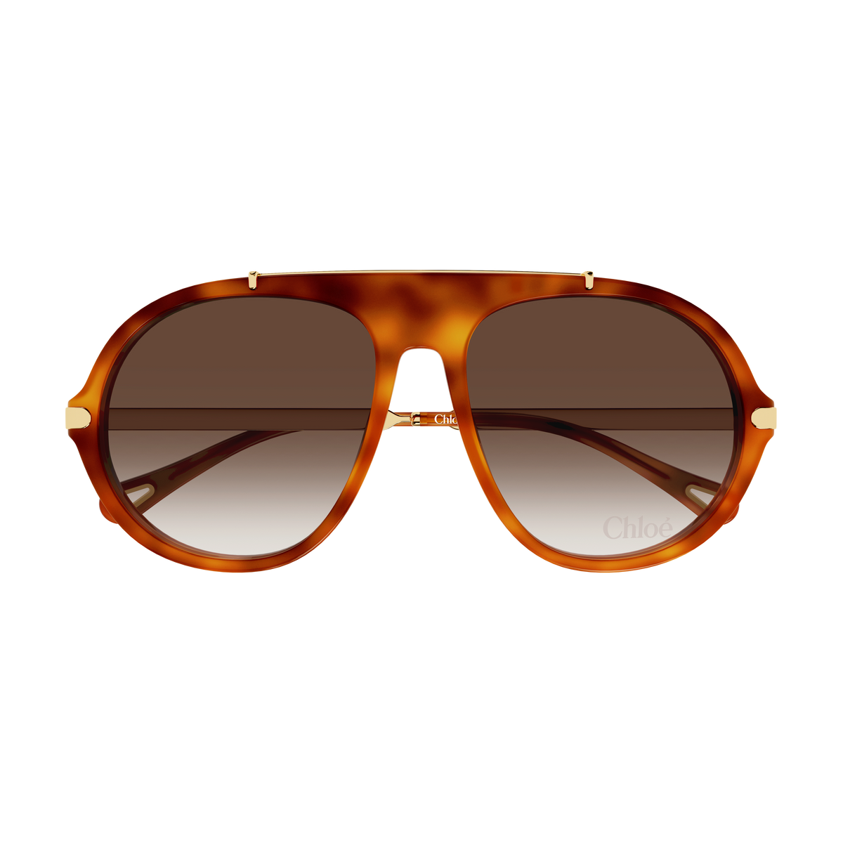 Chloé CH0357S Écaille Or 002 de face - Les Lunettes de Pauline