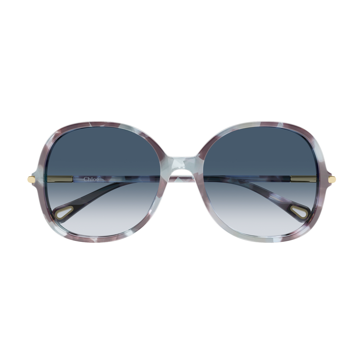 Chloé CH0383S Écaille Gris Rose 001 de face - Les Lunettes de Pauline