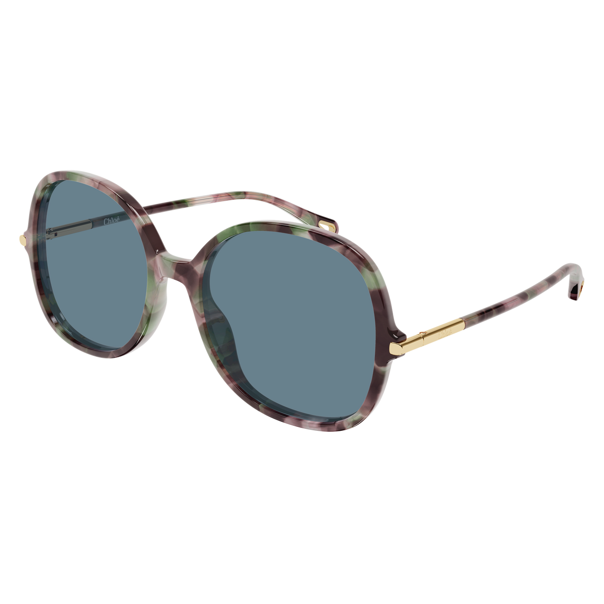 Chloé CH0383S Écaille Vert Rose 003 de trois-quarts - Les Lunettes de Pauline