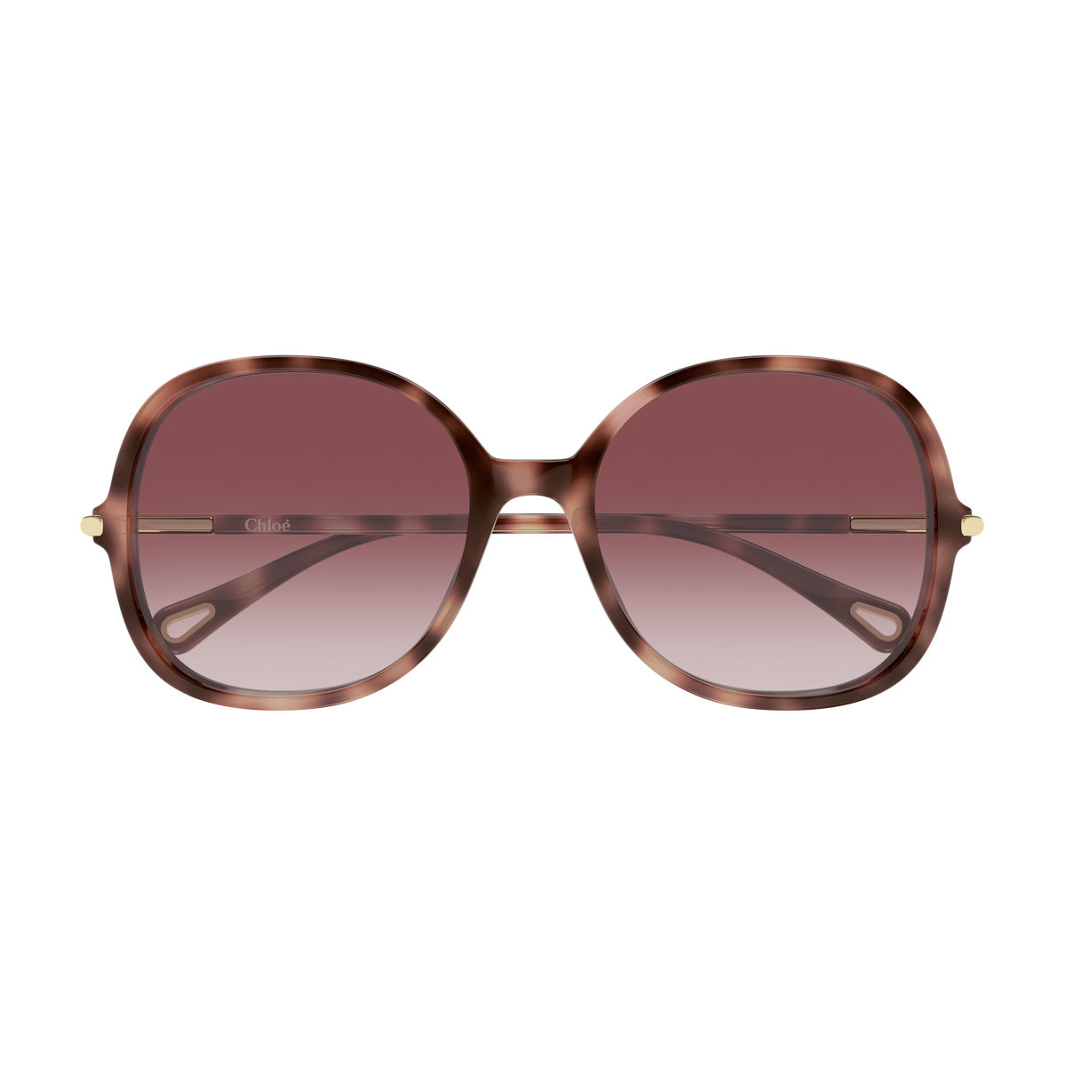 Chloé CH0383S Écaille Rose 004 de face - Les Lunettes de Pauline