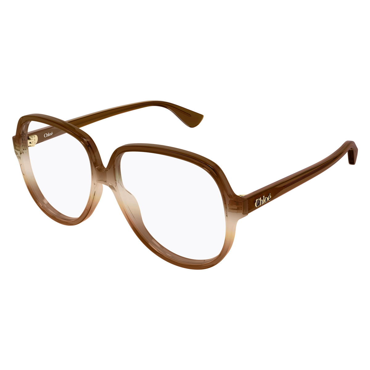 Chloé CH0391O Brun 005 de trois-quarts - Les Lunettes de Pauline