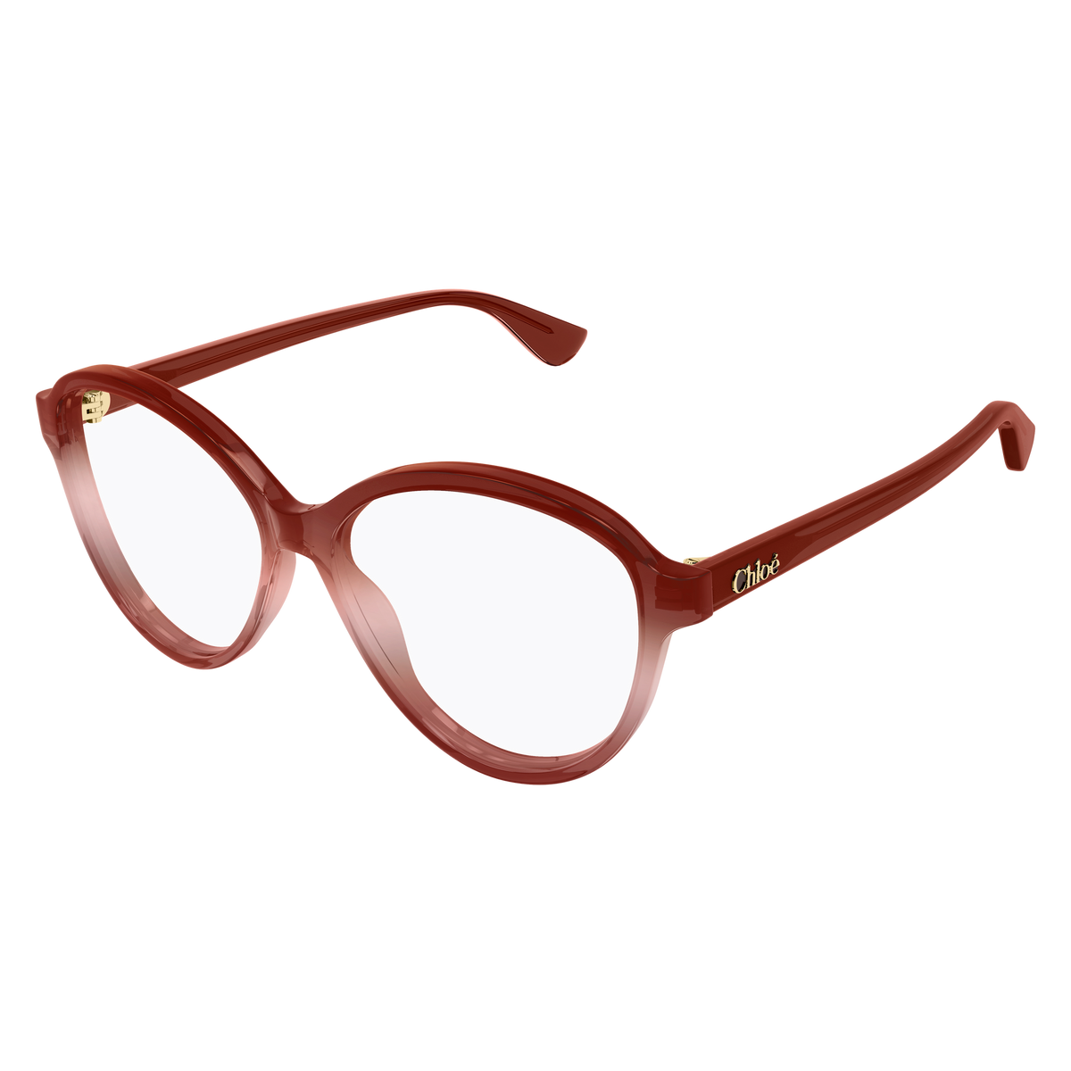 Chloé CH0392O Bordeaux 004 de trois-quarts - Les Lunettes de Pauline