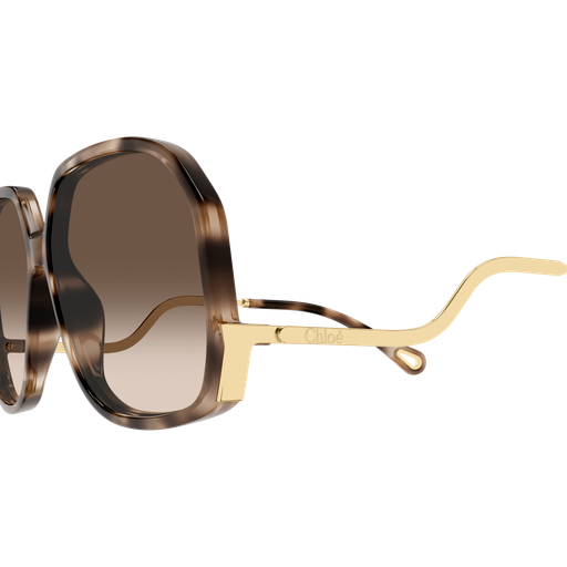 Chloé CH0404S Écaille Or 003 en détail des branches - Les Lunettes de Pauline