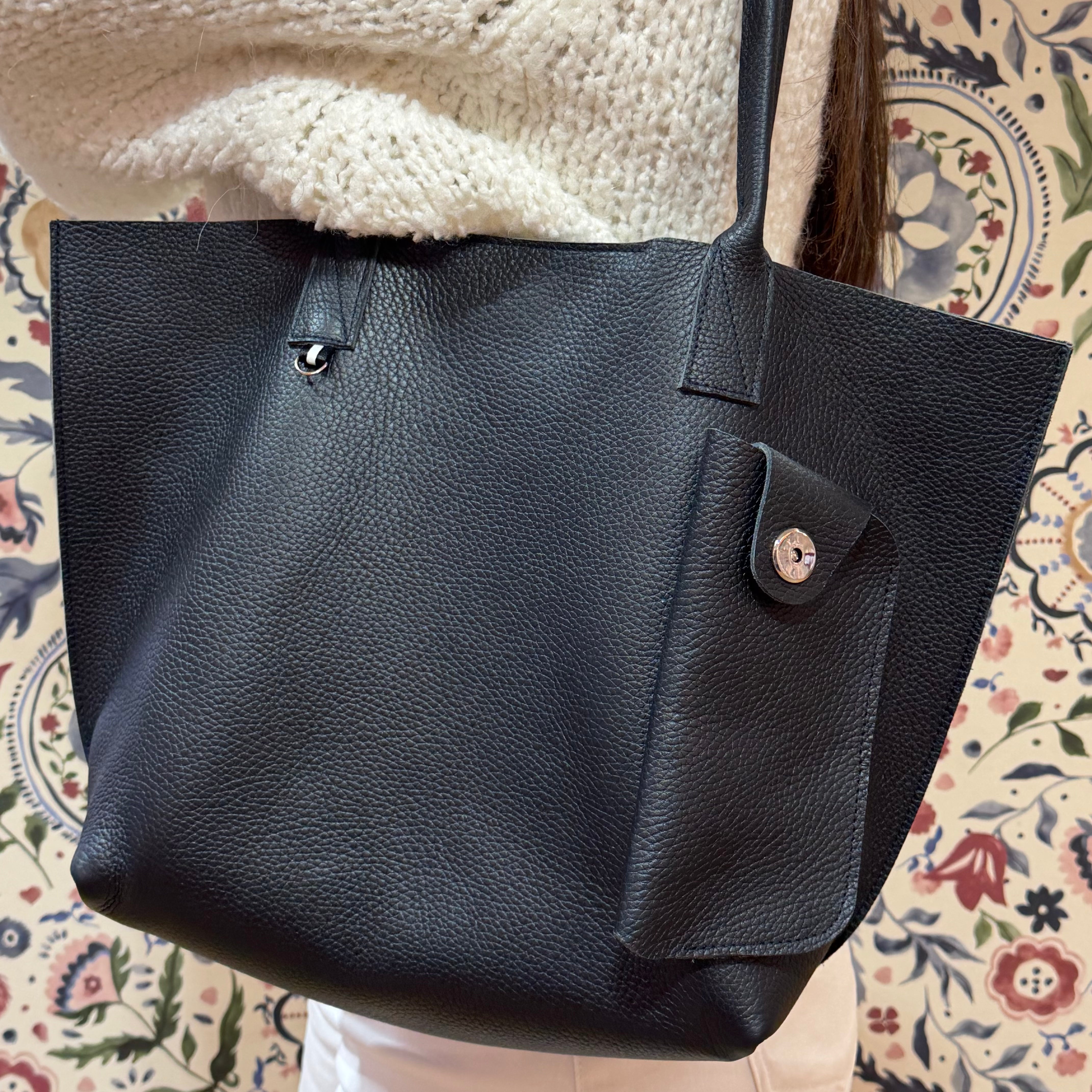 Sac Inséparables - Grand Cabas en cuir avec étui extérieur