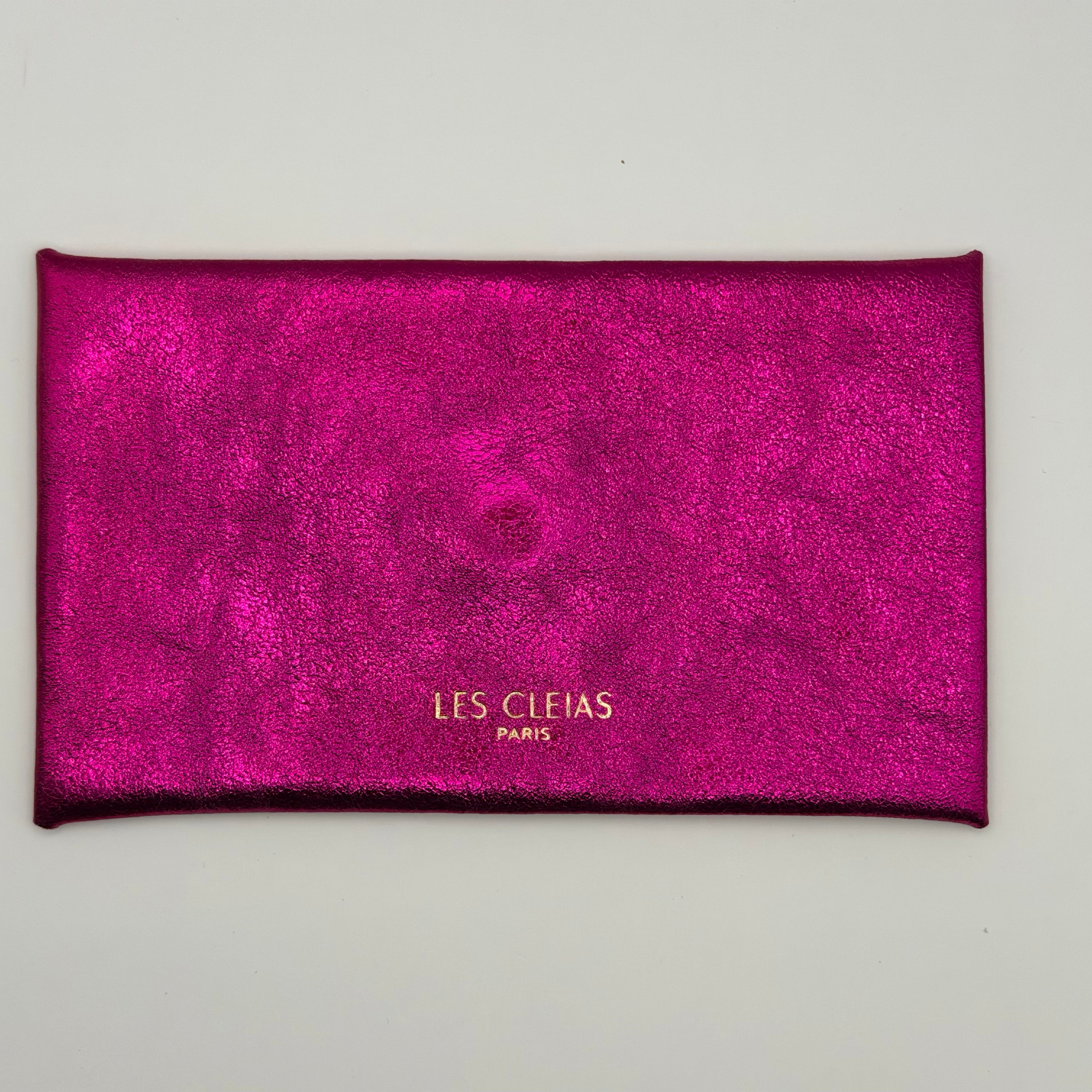 Pochette Origimi L en cuir fuschia - Les Lunettes de Pauline
