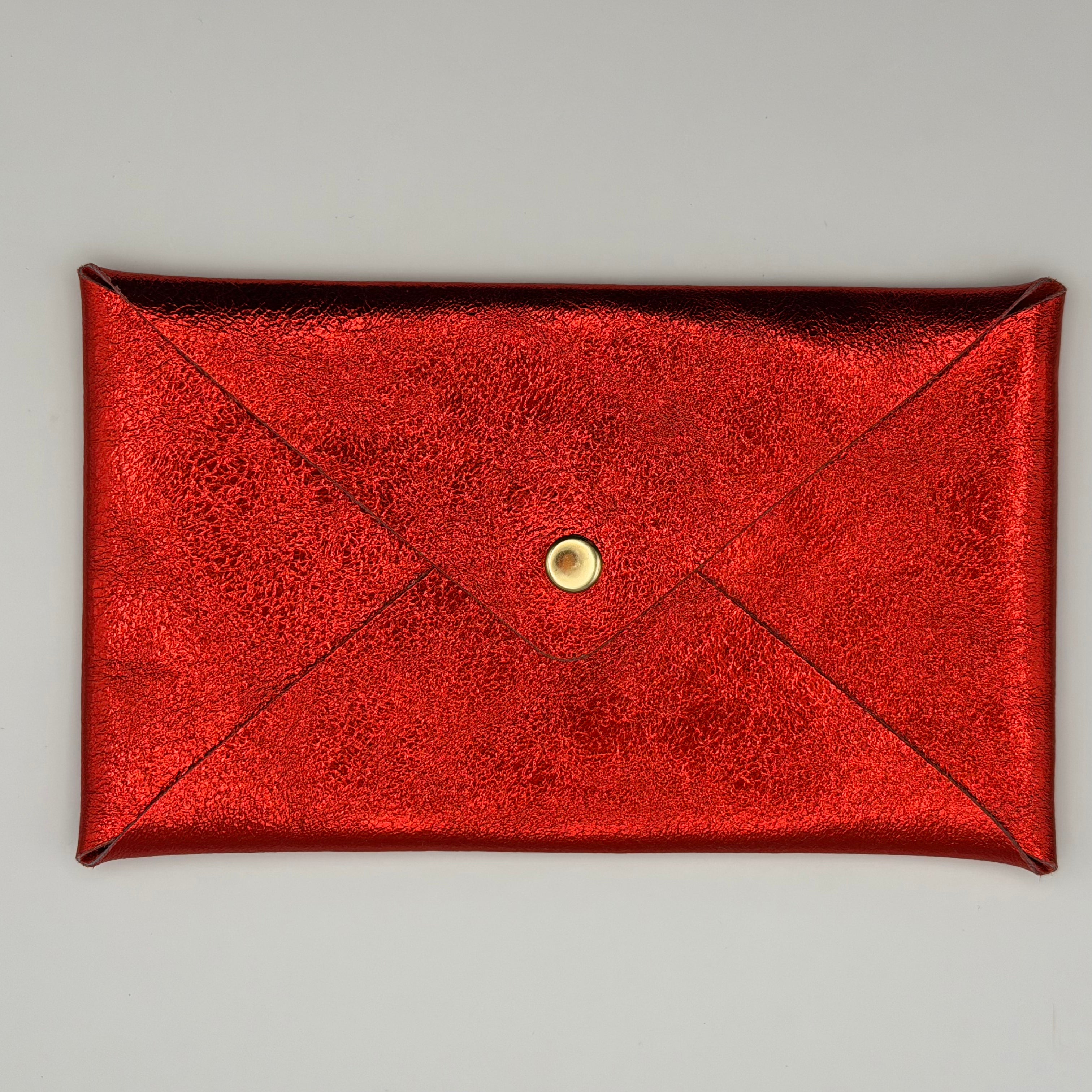 Pochette Origimi L en cuir rouge