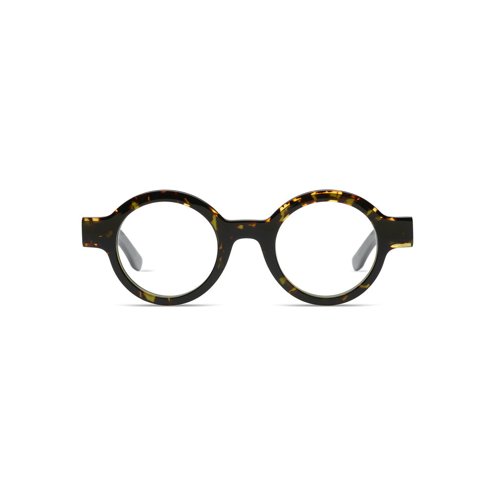 Komono Augustus Écaille Verte de face - Les Lunettes de Pauline