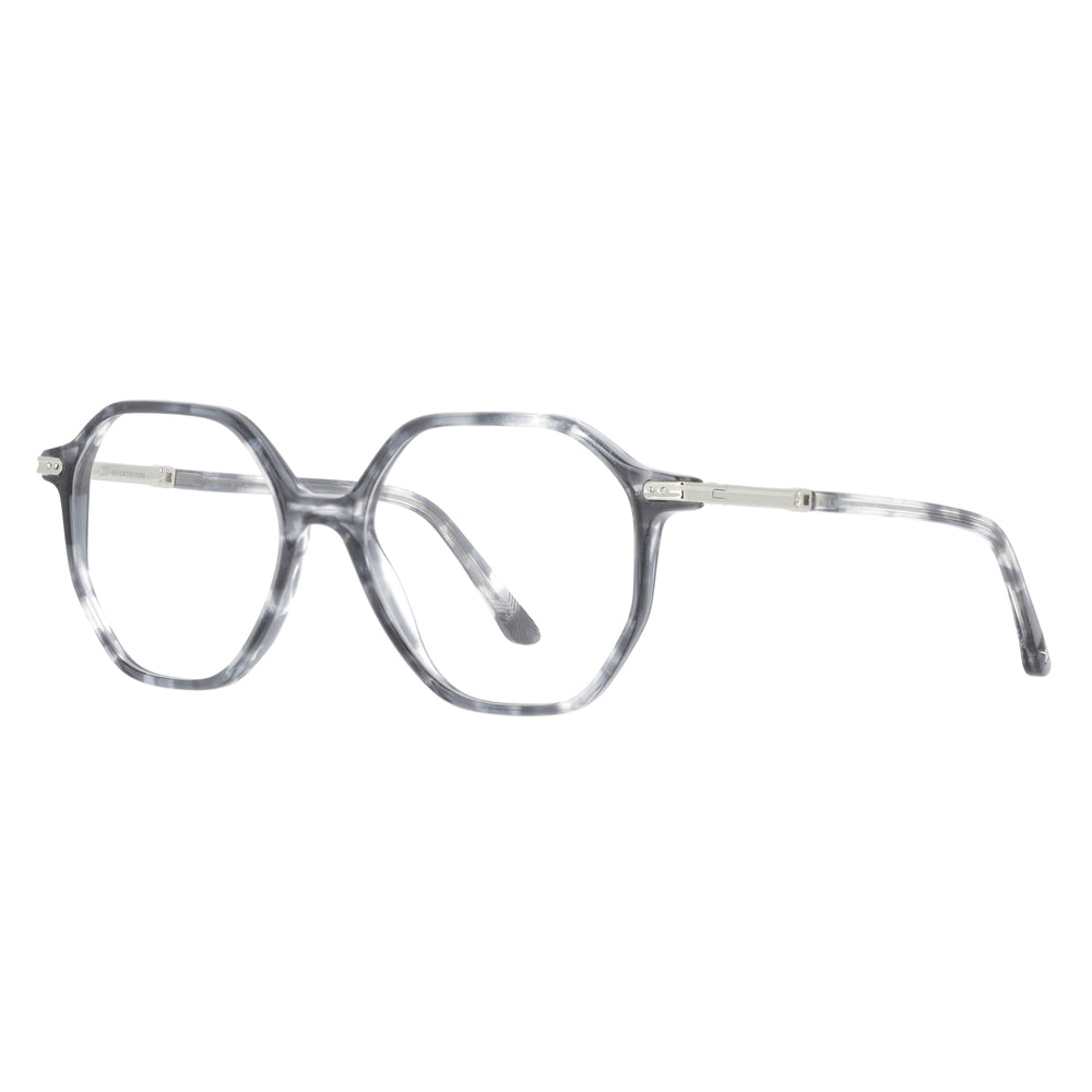 Mauboussin MB1003 Écaille Pailletée Bleu Gris E978 de trois-quarts - Les Lunettes de Pauline