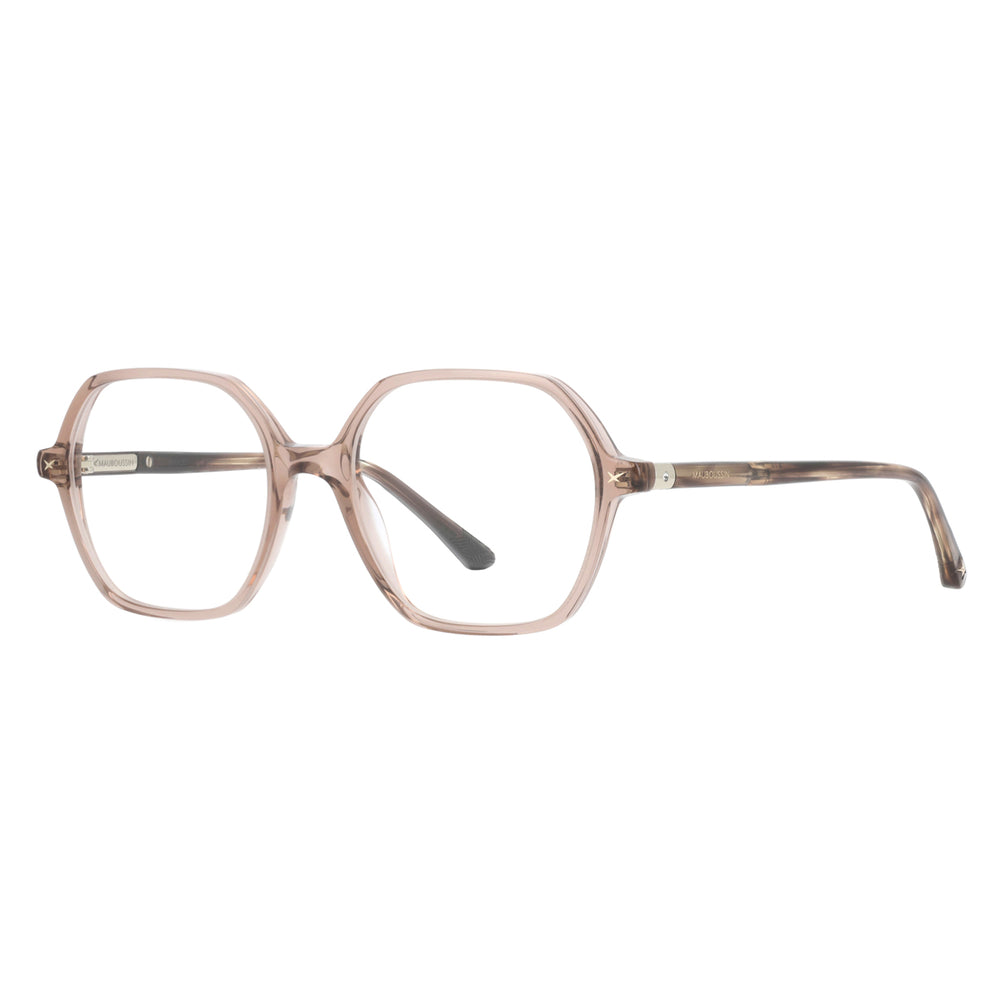 Mauboussin MB1016 Cristal Rosé BR67 de trois-quarts - Les Lunettes de Pauline