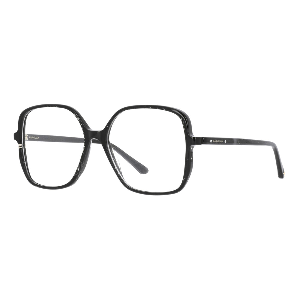 Mauboussin MB1020 Noir Cristal E826 de trois-quarts - Les Lunettes de Pauline
