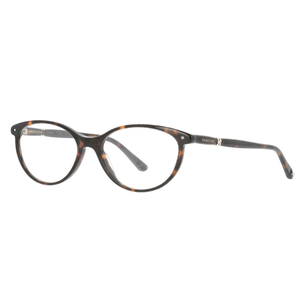 Mauboussin MB1027 Écaille Mouchetée Foncée E020 de trois-quarts - Les Lunettes de Pauline