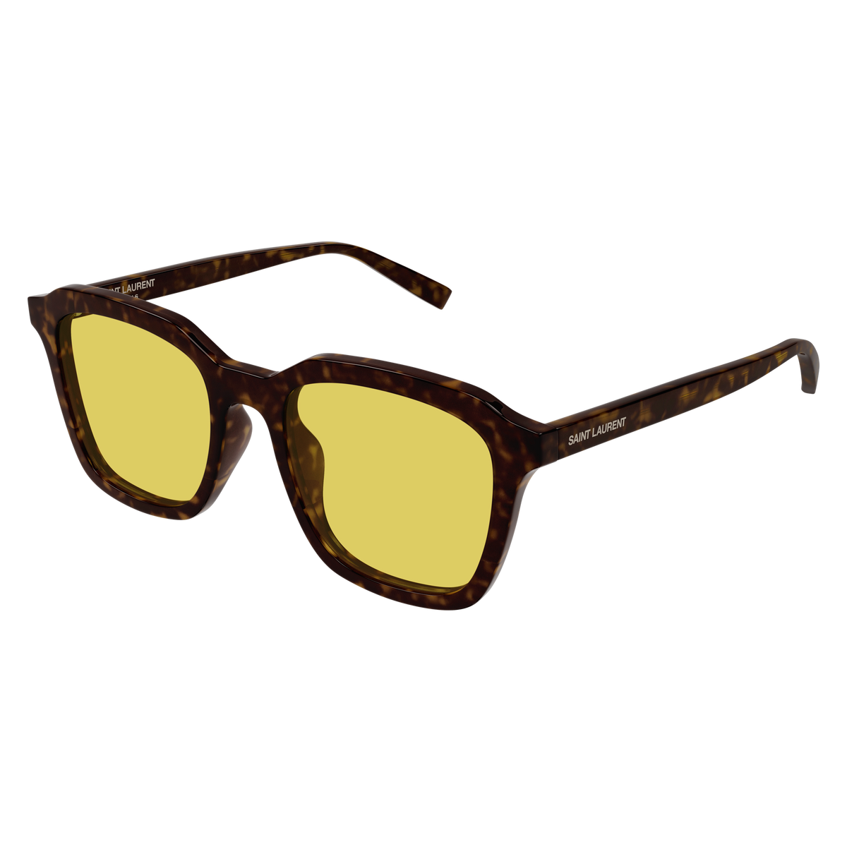 Saint Laurent SL Logo SL 457 Écaille Havane 009 de trois-quarts - Les Lunettes de Pauline