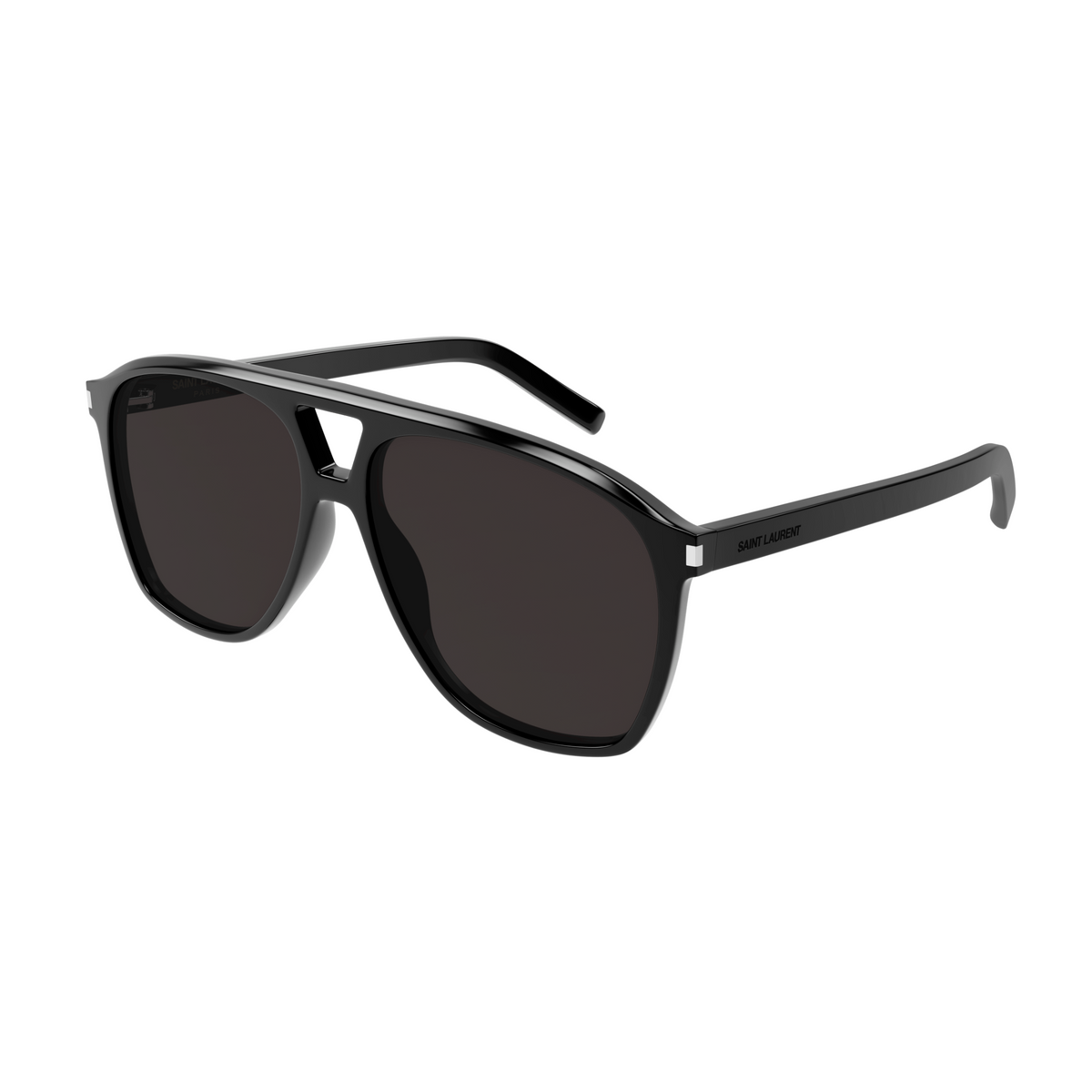 Saint Laurent Corner Angle SL 596 Dune Noir 001 vue trois-quarts - Les Lunettes de Pauline