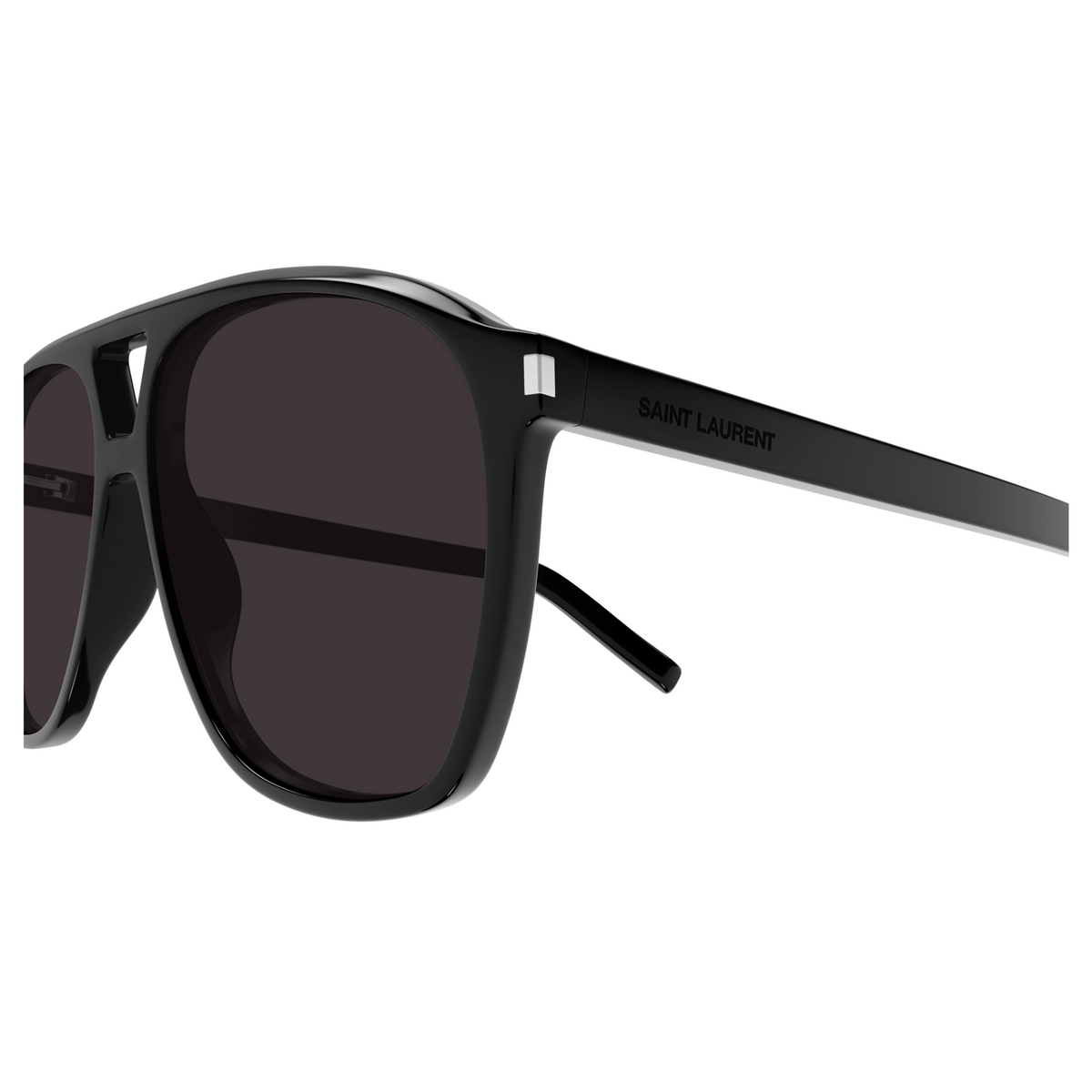 Saint Laurent Corner Angle SL 596 Dune Noir 001 vue de profil - Les Lunettes de Pauline
