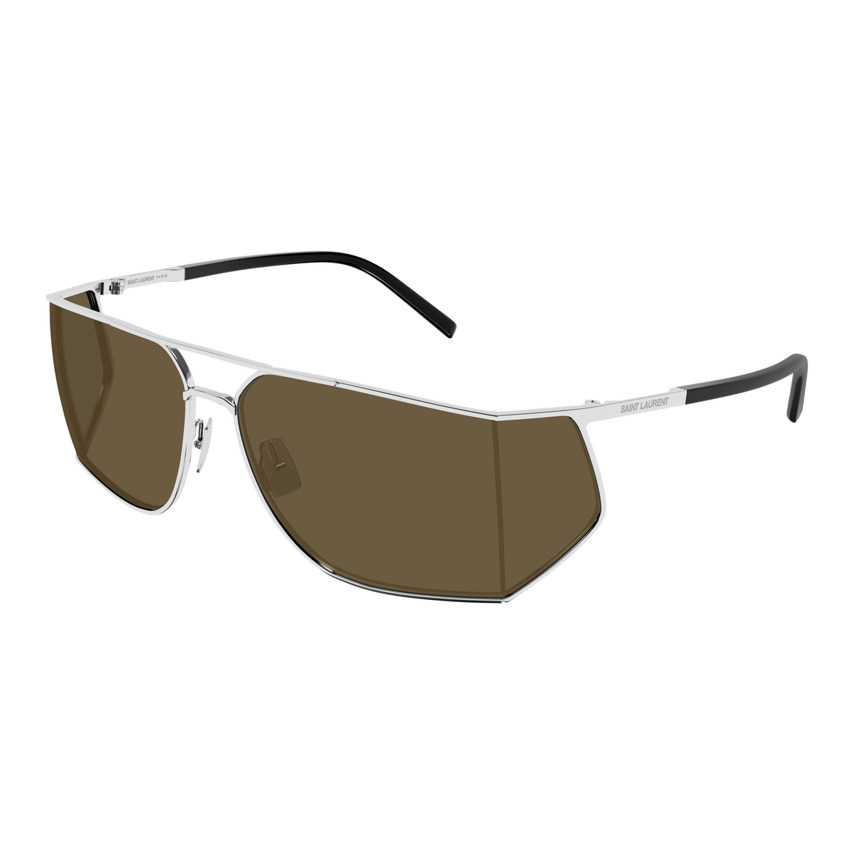 Saint Laurent SL Logo SL 750 Argent 003 vue trois-quarts - Les Lunettes de Pauline