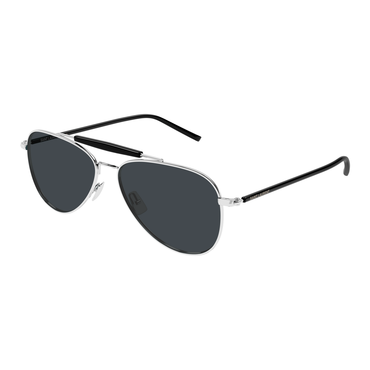 Saint Laurent SL Logo SL 864 Argent 002 vue trois-quarts - Les Lunettes de Pauline