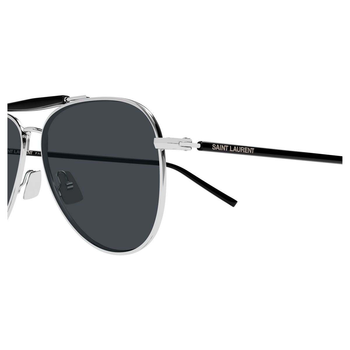 Saint Laurent SL Logo SL 864 Argent 002 vue de profil - Les Lunettes de Pauline