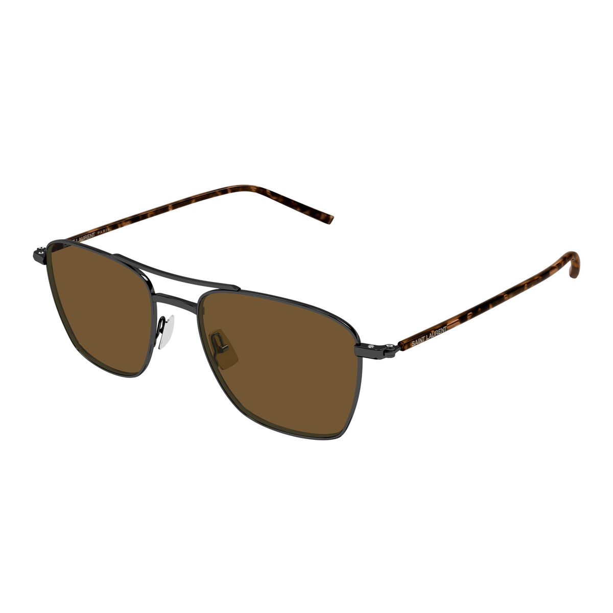 Saint Laurent SL Logo SL 866 Ruthénium 004 vue trois-quarts - Les Lunettes de Pauline