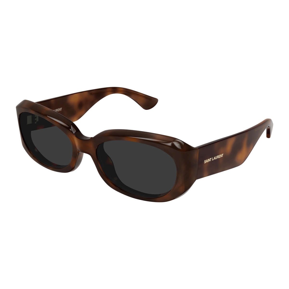 Saint Laurent SL Logo SL 868 Havane 003 vue trois-quarts - Les Lunettes de Pauline