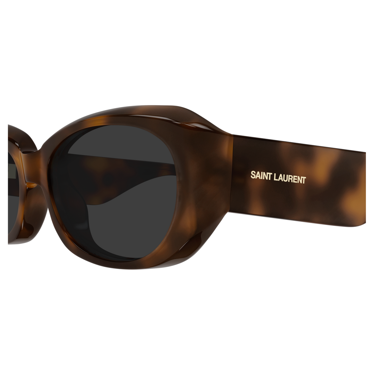Saint Laurent SL Logo SL 868 Havane 003 vue de profil - Les Lunettes de Pauline