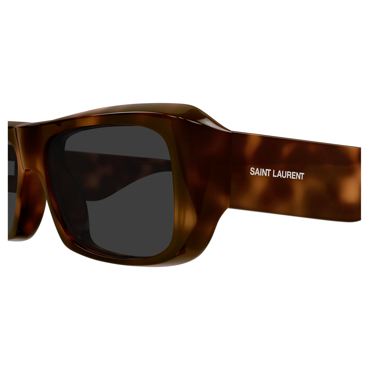 Saint Laurent SL Logo SL 869 Havane 003 vue de profil - Les Lunettes de Pauline