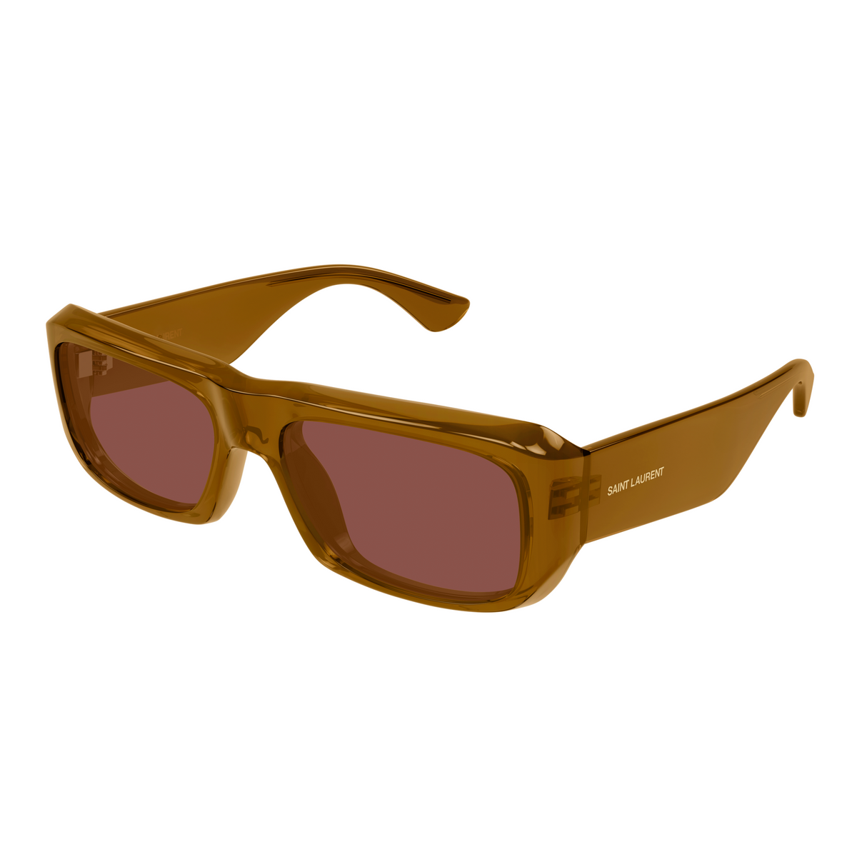 Saint Laurent SL Logo SL 869 Brun 004 vue trois-quarts - Les Lunettes de Pauline