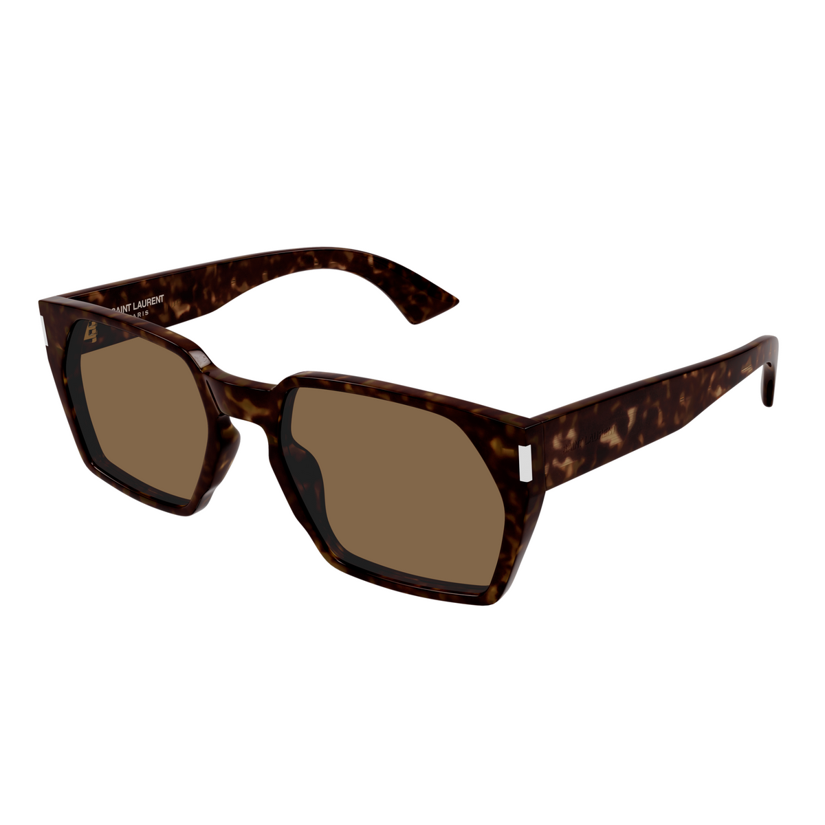 Saint Laurent Corner Angle SL 894 Havane 006 vue trois-quarts - Les Lunettes de Pauline