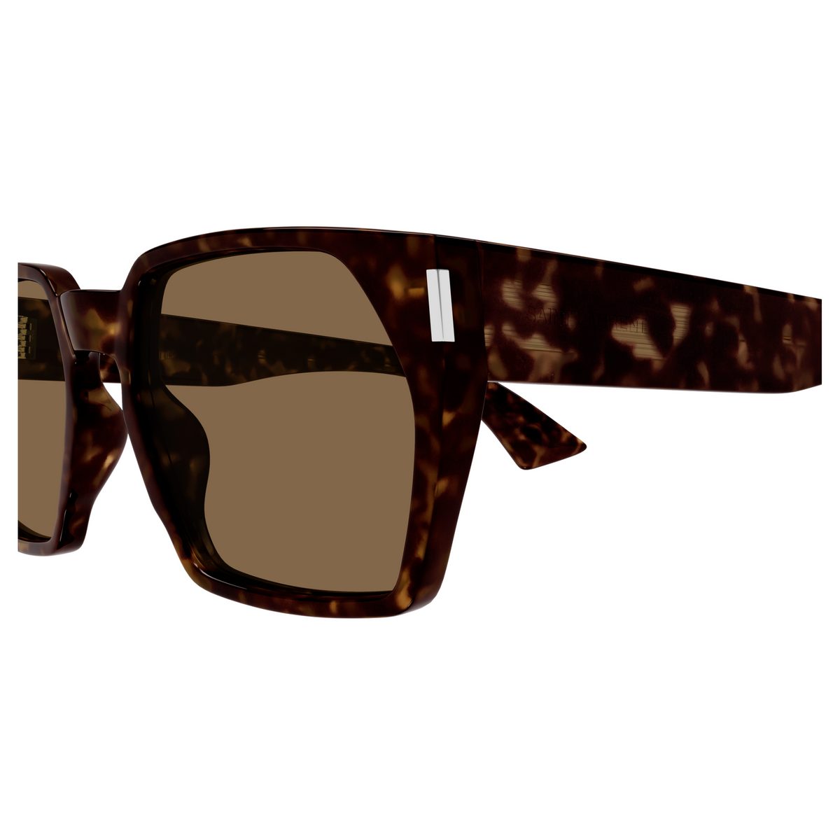 Saint Laurent Corner Angle SL 894 Havane 006 vue de profil - Les Lunettes de Pauline
