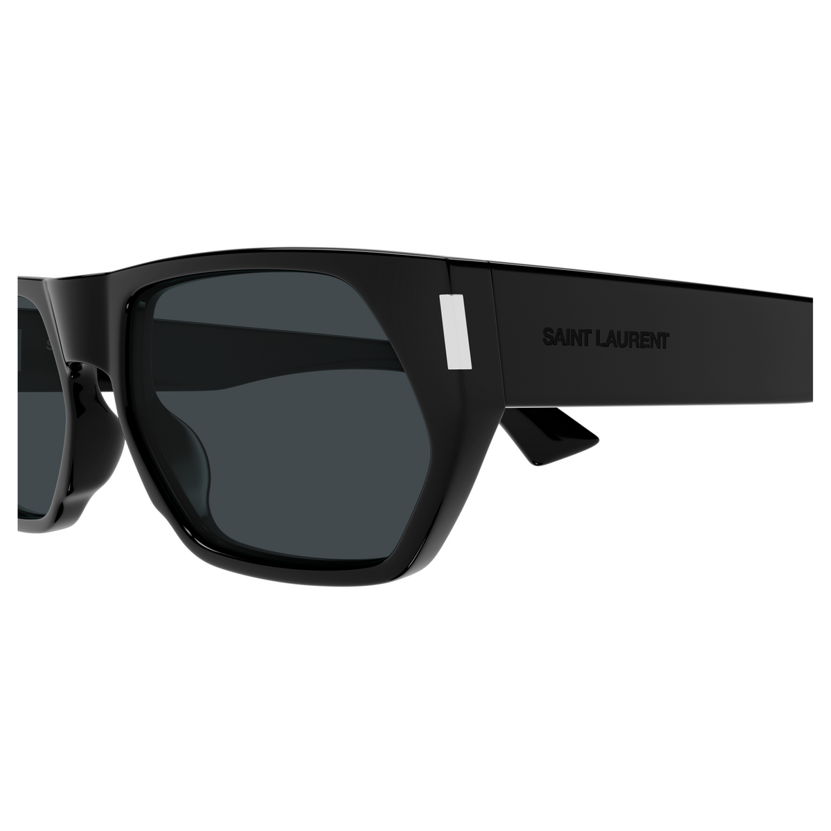 Saint Laurent Corner Angle SL 898 Noir 001 vue de profil - Les Lunettes de Pauline