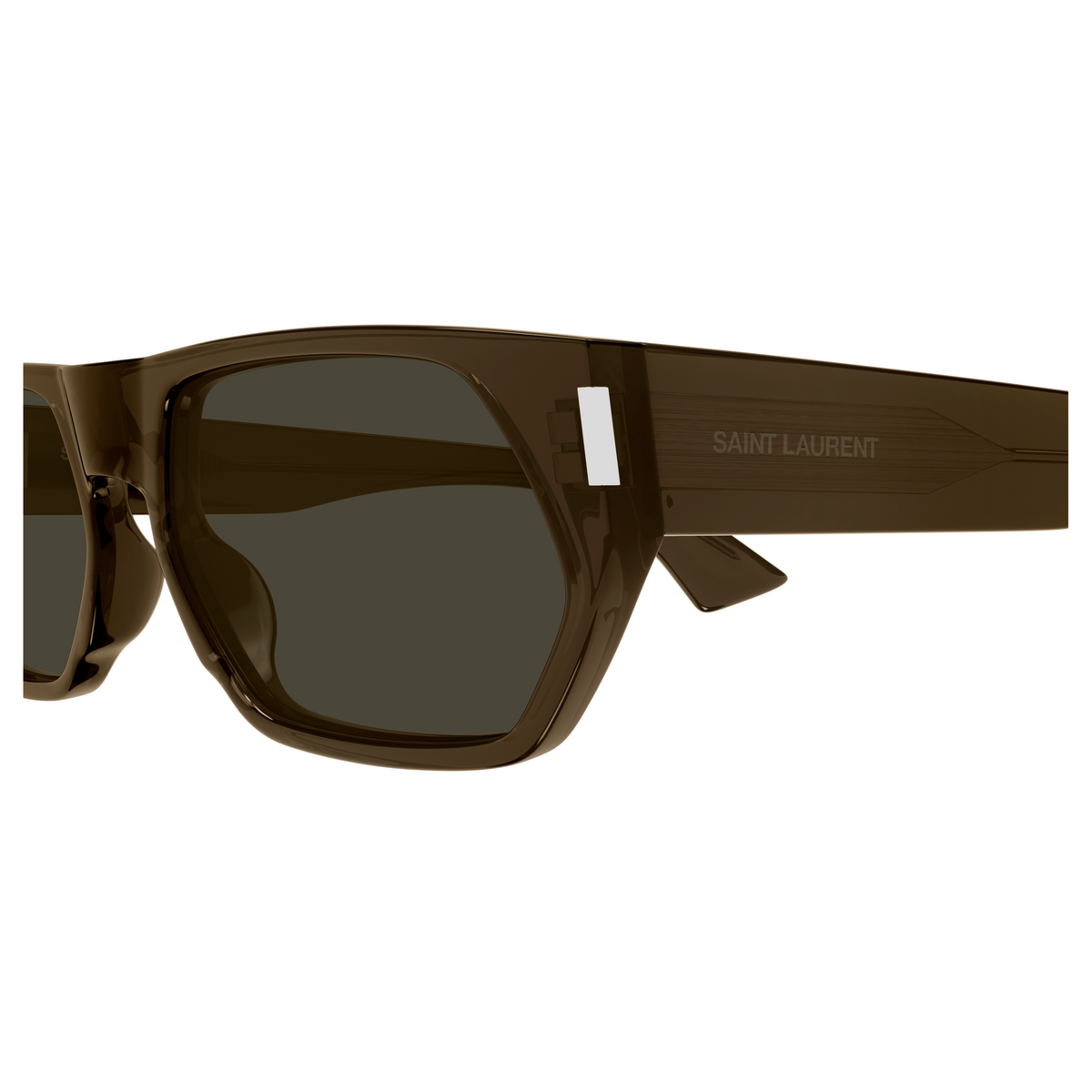 Saint Laurent Corner Angle SL 898 Brun 004 vue de profil - Les Lunettes de Pauline