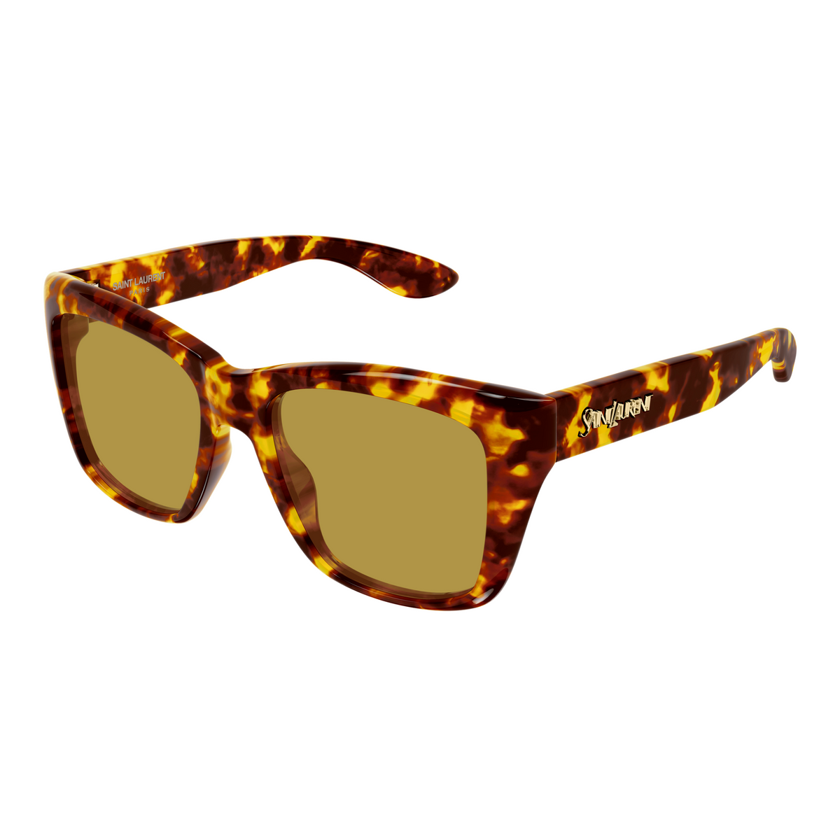 Saint Laurent SL Logo SL 923 Havane 004 vue trois-quarts - Les Lunettes de Pauline