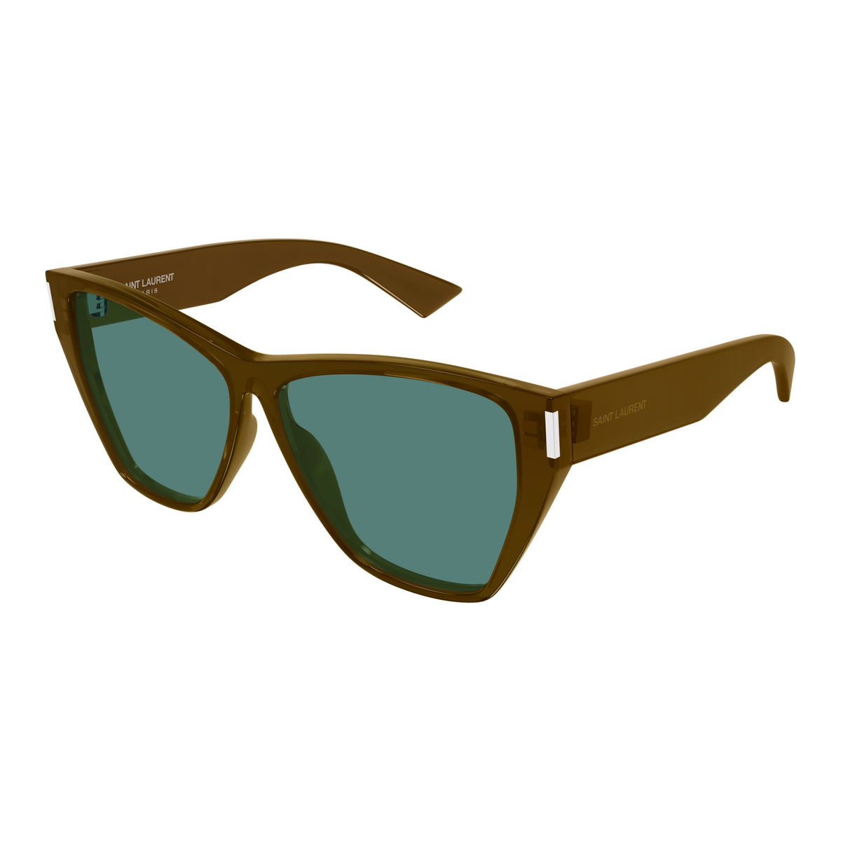 Saint Laurent Corner Angle SL 927 Brun 003 vue trois-quarts - Les Lunettes de Pauline