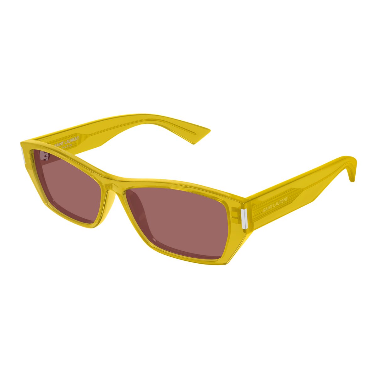 Saint Laurent Corner Angle SL 928 Jaune 004 vue trois-quarts - Les Lunettes de Pauline
