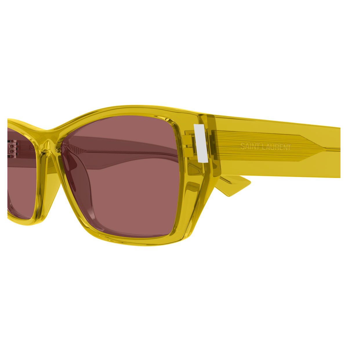Saint Laurent Corner Angle SL 928 Jaune 004 vue de profil - Les Lunettes de Pauline
