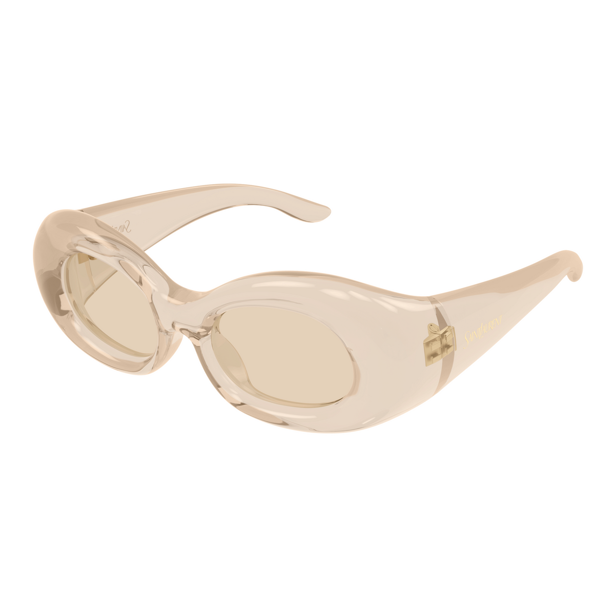 Saint Laurent SL Logo SL 968 Jaune 002 vue trois-quarts - Les Lunettes de Pauline