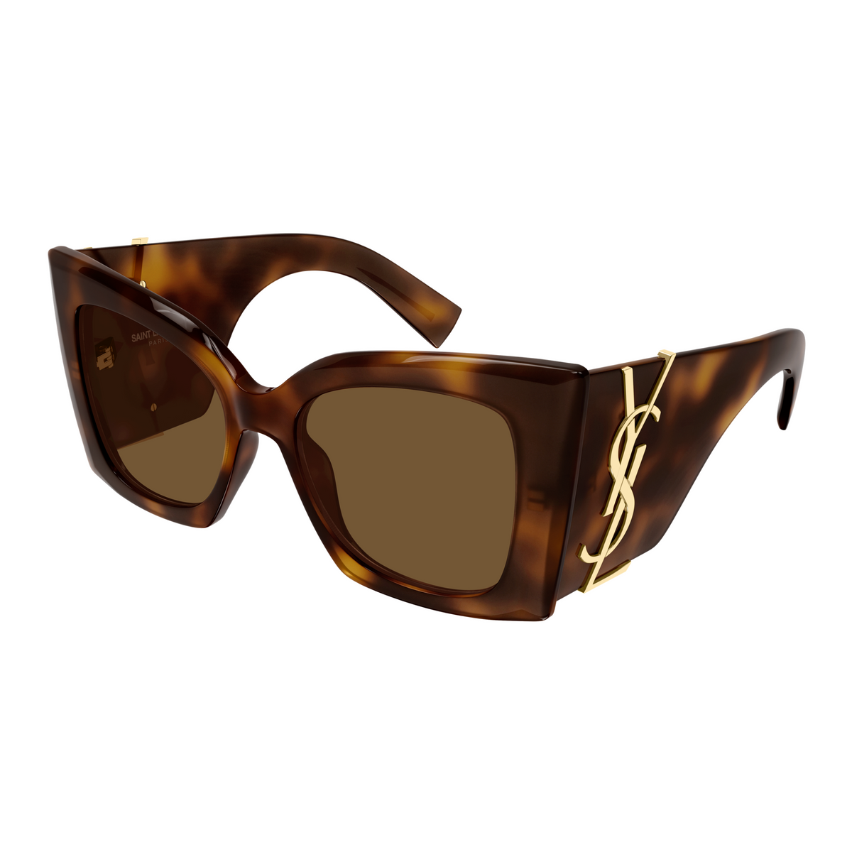 Saint Laurent Monogram SL M119 Blaze Havane 005 vue trois-quarts - Les Lunettes de Pauline