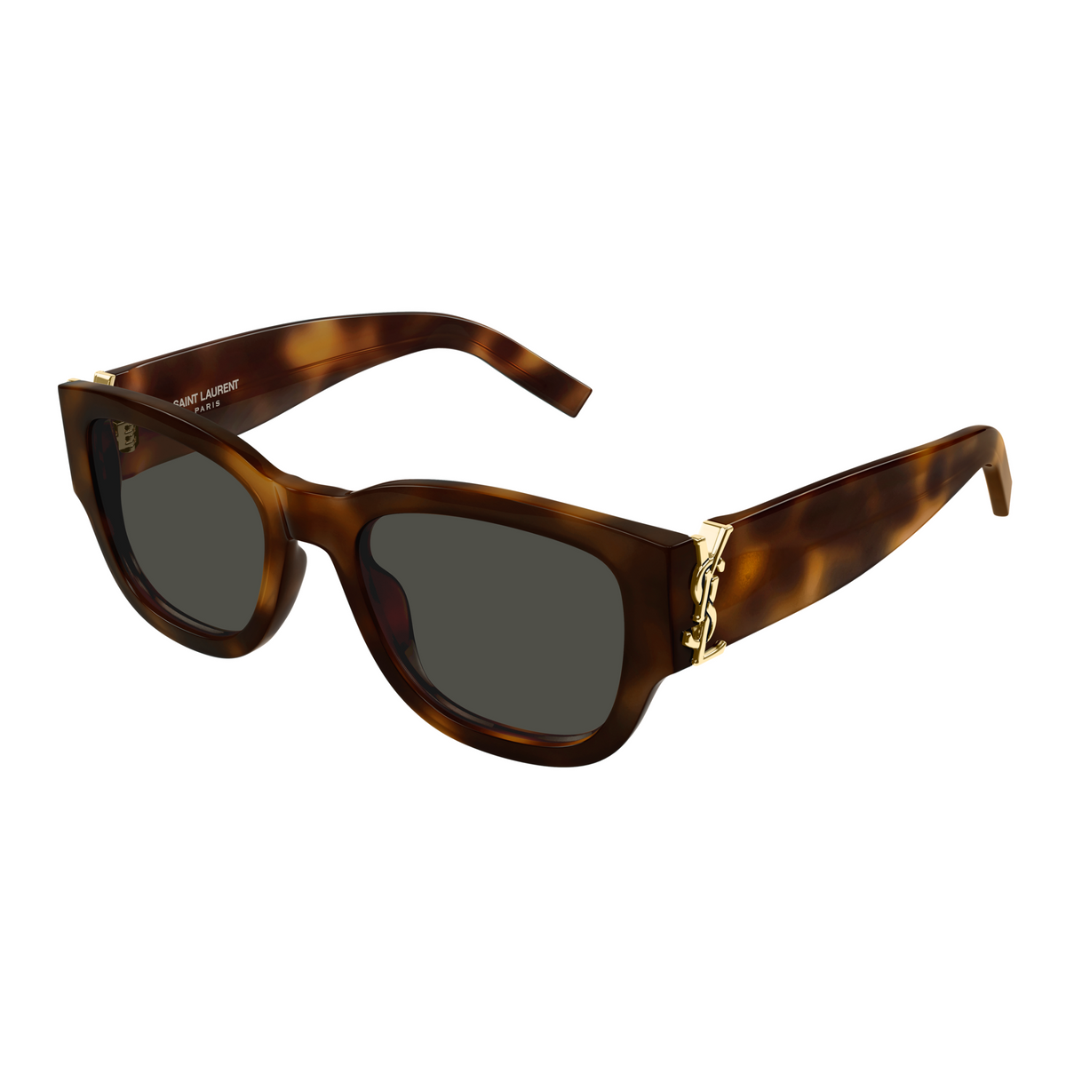 Saint Laurent Monogram SL M174 Havane 003 vue trois-quarts - Les Lunettes de Pauline