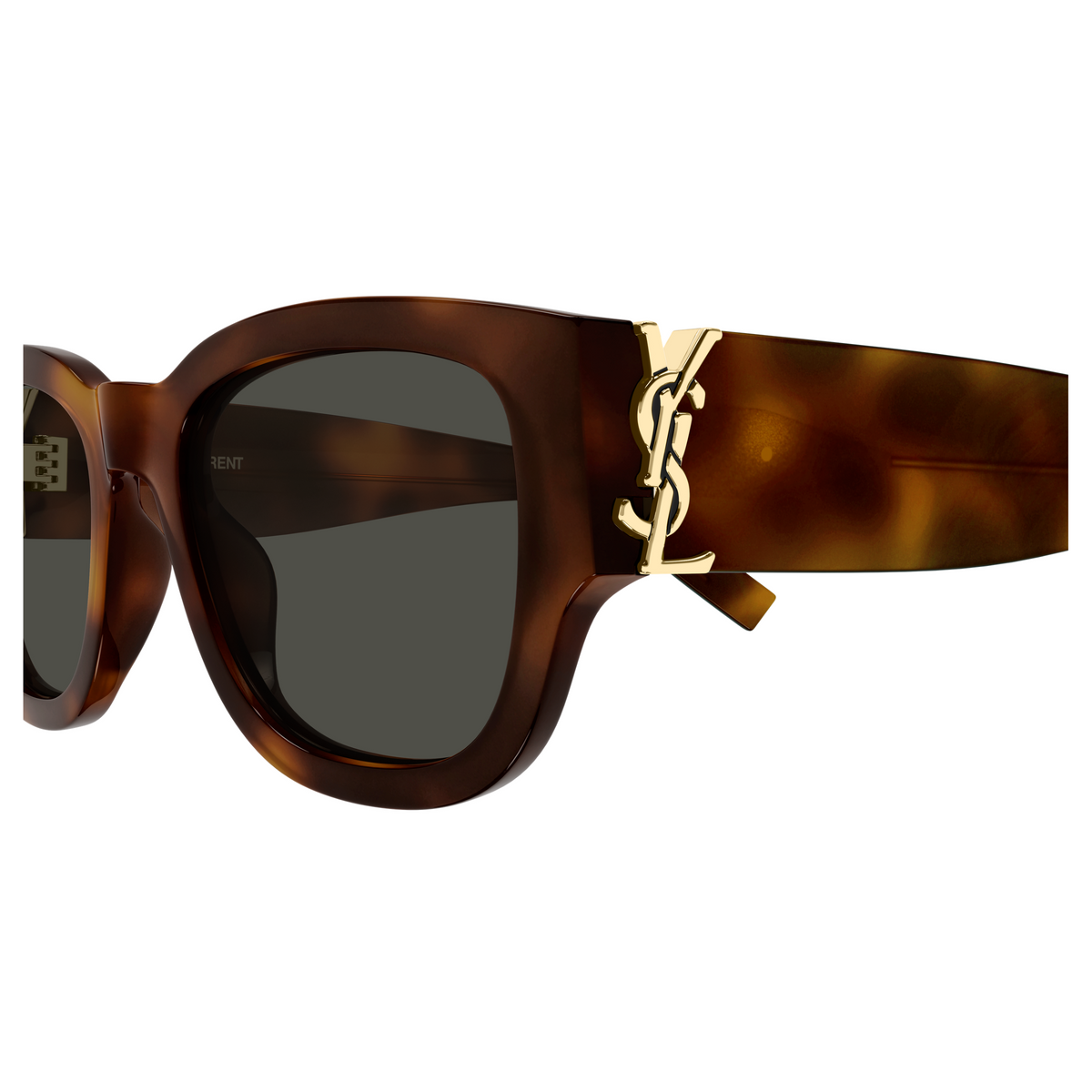 Saint Laurent Monogram SL M174 Havane 003 vue de profil - Les Lunettes de Pauline
