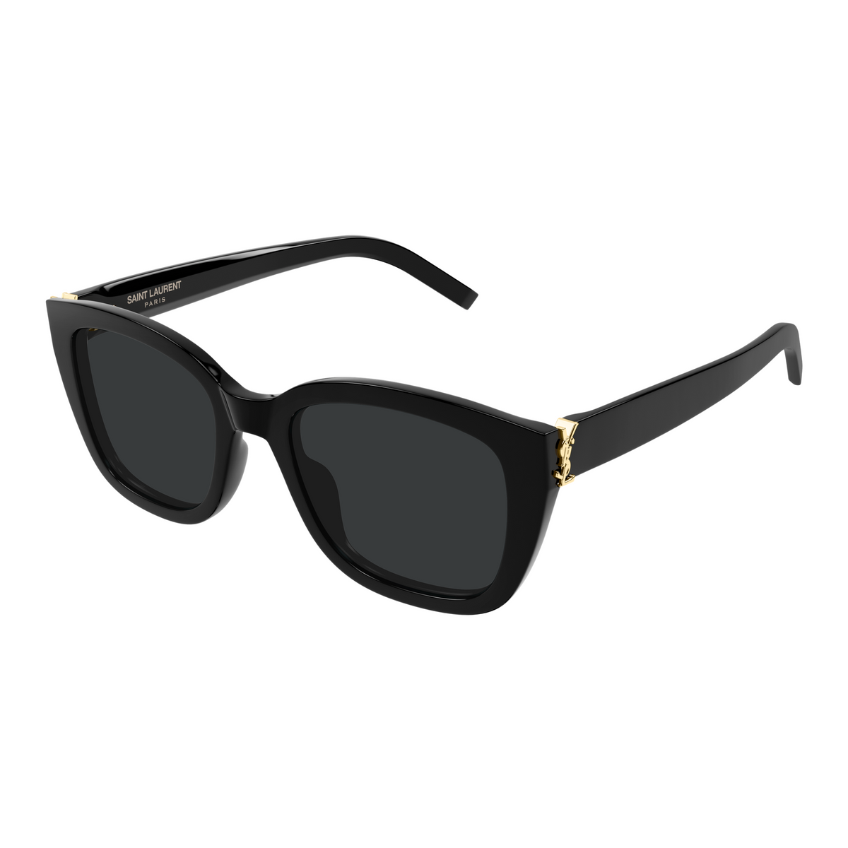 Saint Laurent Monogram SL M176 Noir 001 vue trois-quarts - Les Lunettes de Pauline