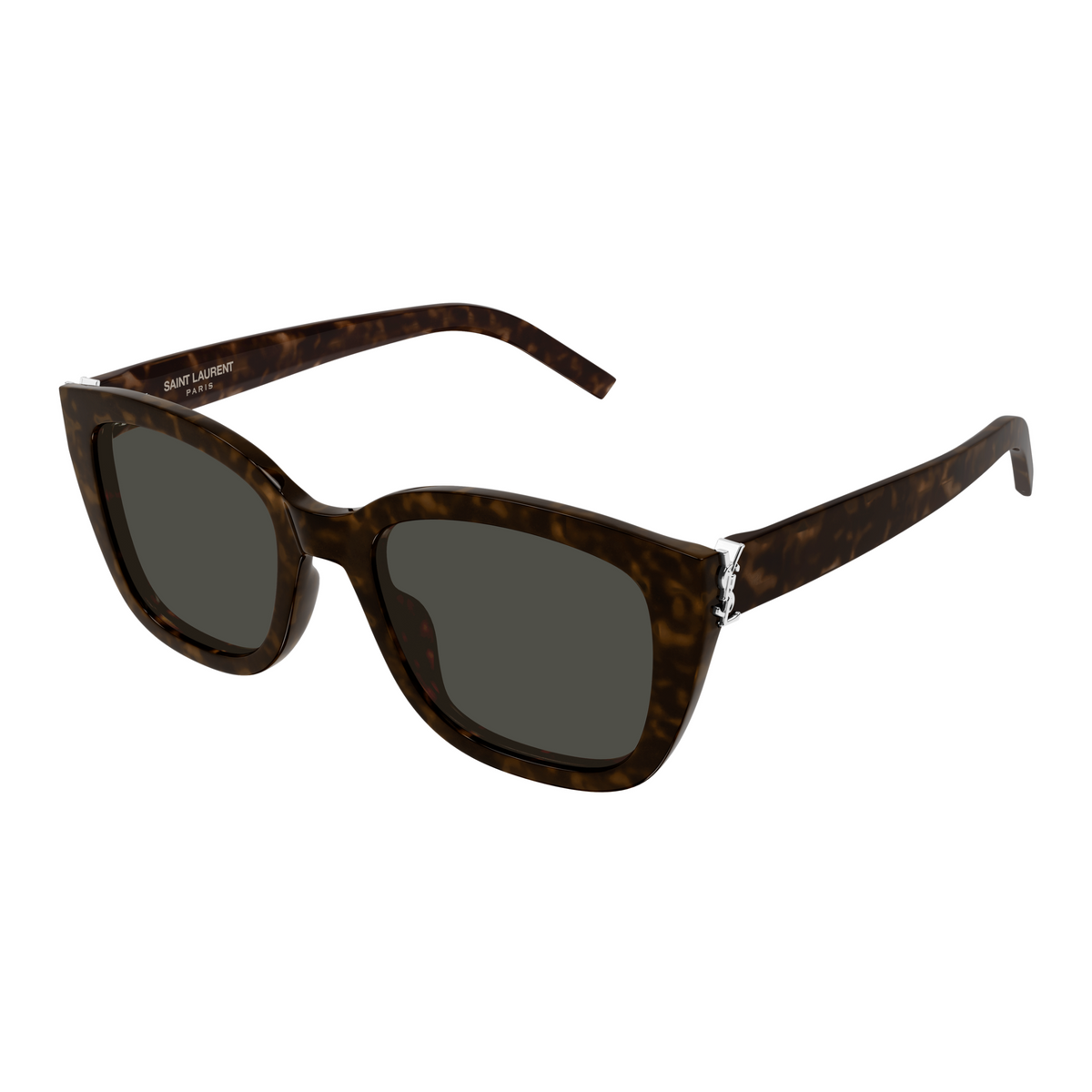 Saint Laurent Monogram SL M176 Havane 002 vue trois-quarts - Les Lunettes de Pauline