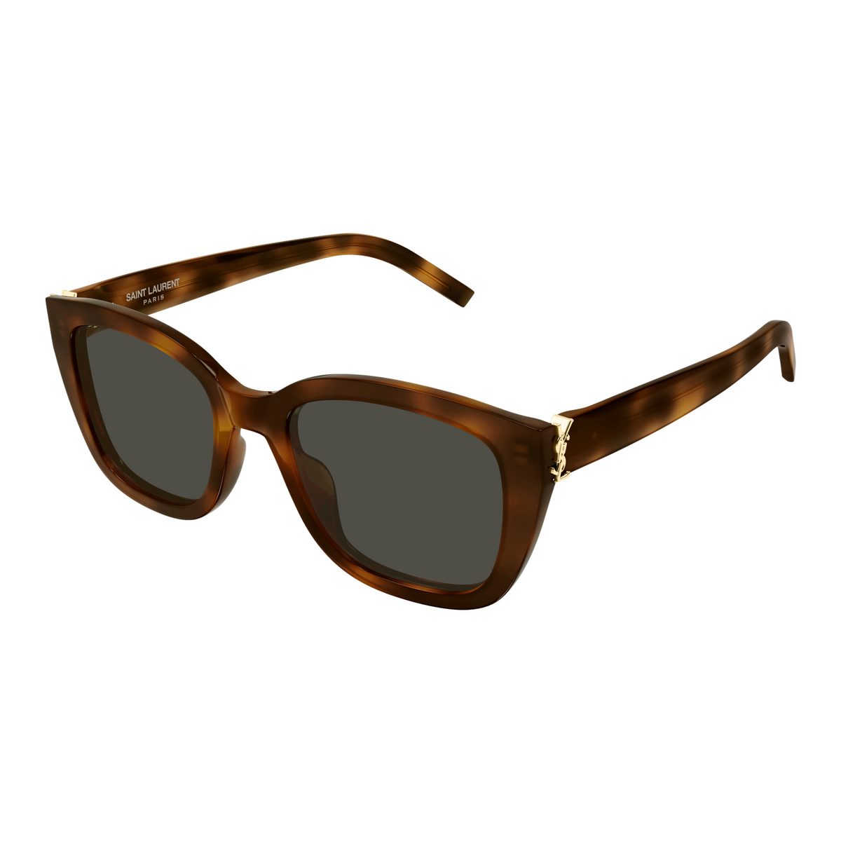 Saint Laurent Monogram SL M176 Havane 003 vue trois-quarts - Les Lunettes de Pauline