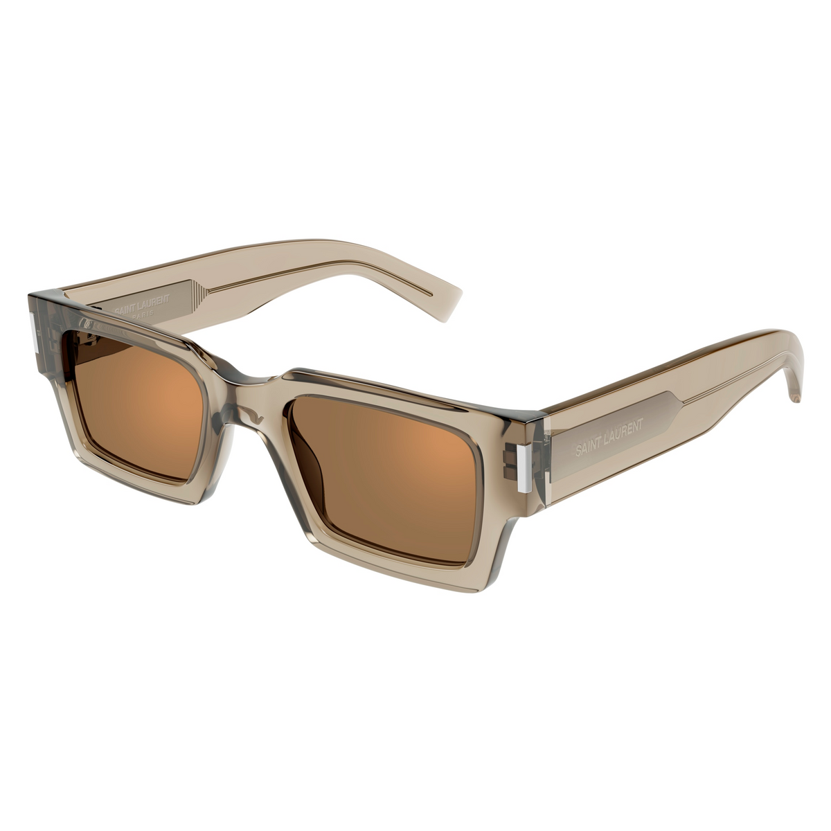 Saint Laurent Corner Angle SL 572 Champagne 006 de trois-quarts - Les Lunettes de Pauline