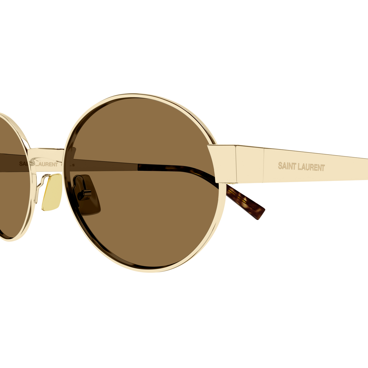 Saint Laurent SL Logo SL 692 Or 004 en détail des branches - Les Lunettes de Pauline