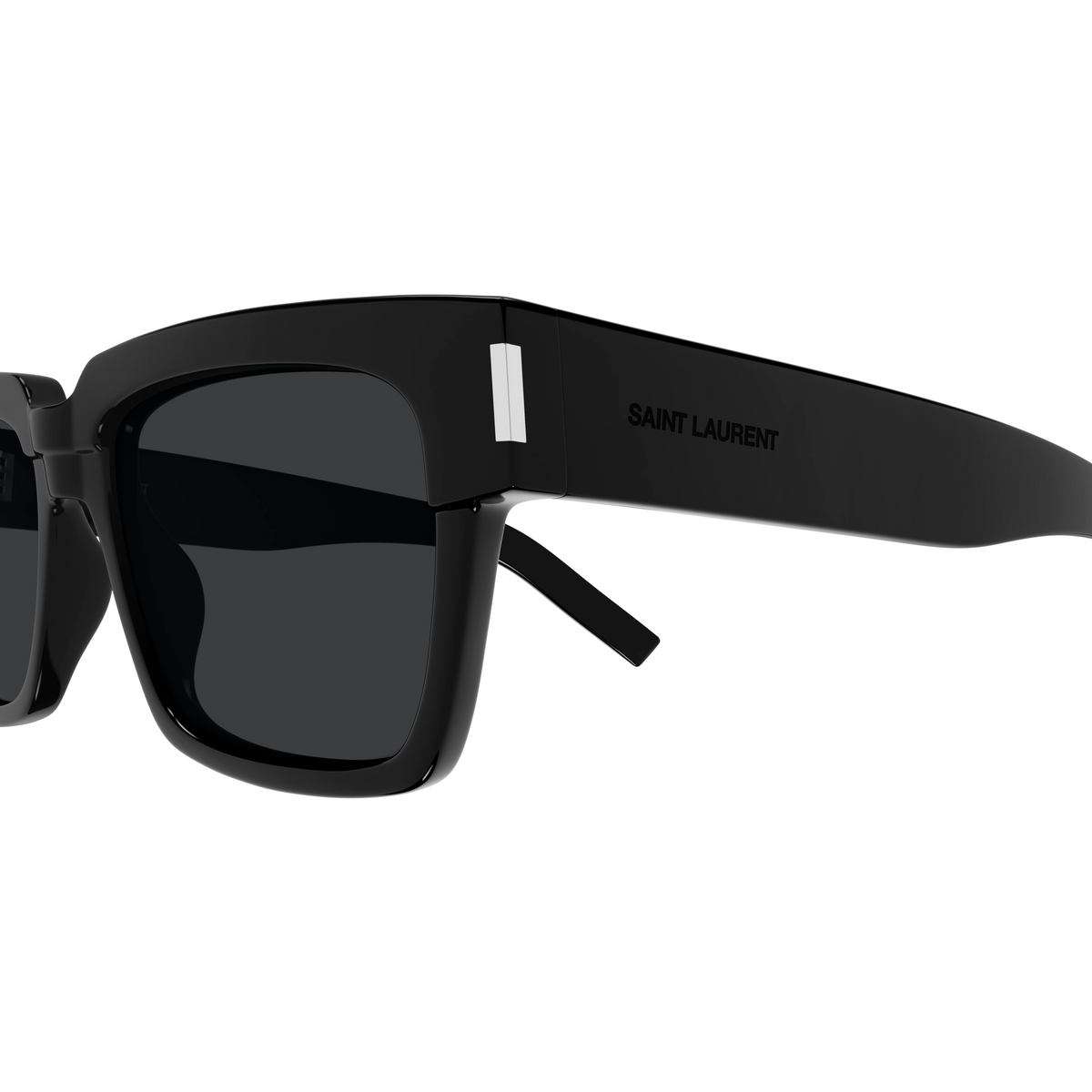 Saint Laurent Corner Angle SL 732 en détail des branches - Les Lunettes de Pauline