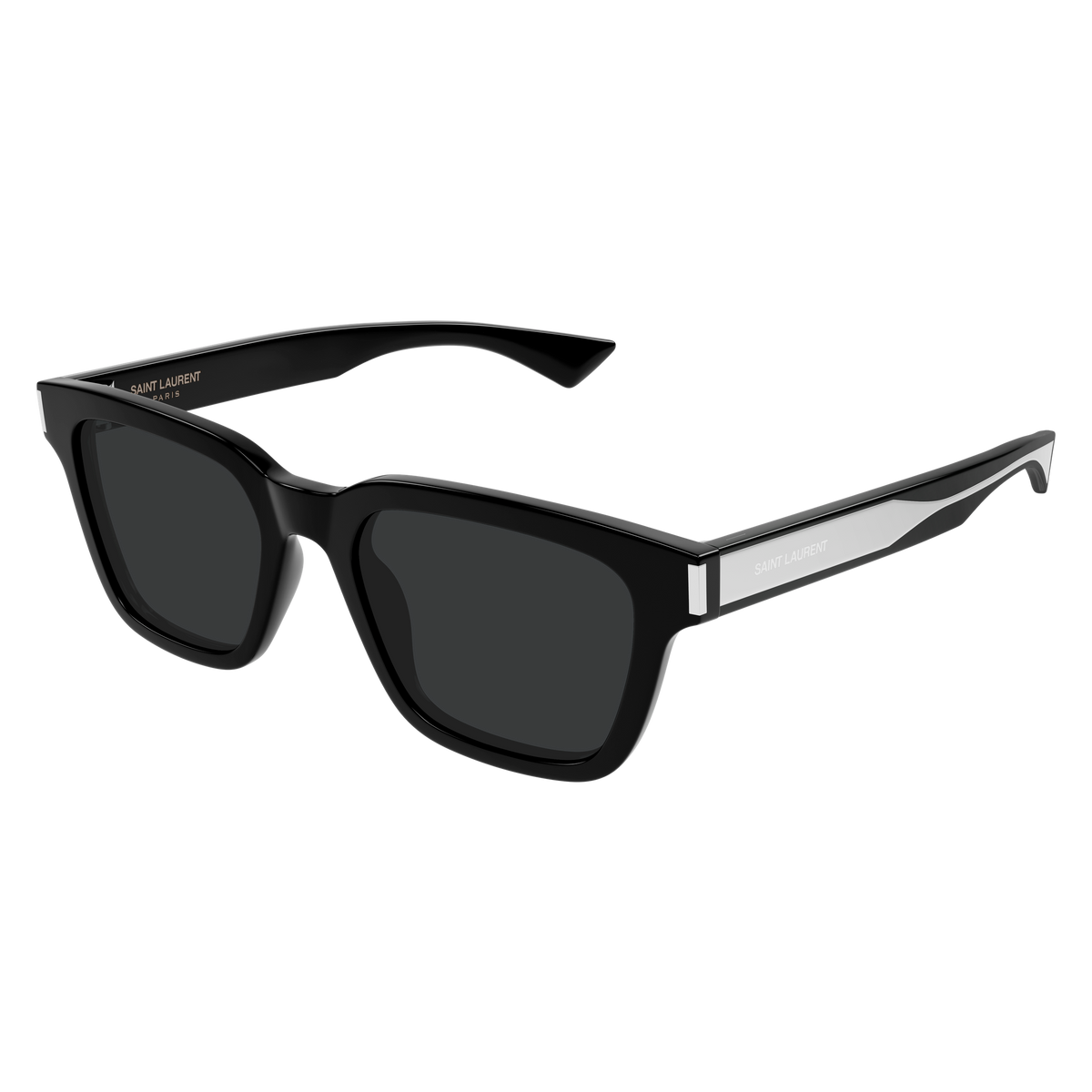 Saint Laurent Corner Angle SL 790 Noir 001 de trois-quarts - Les Lunettes de Pauline