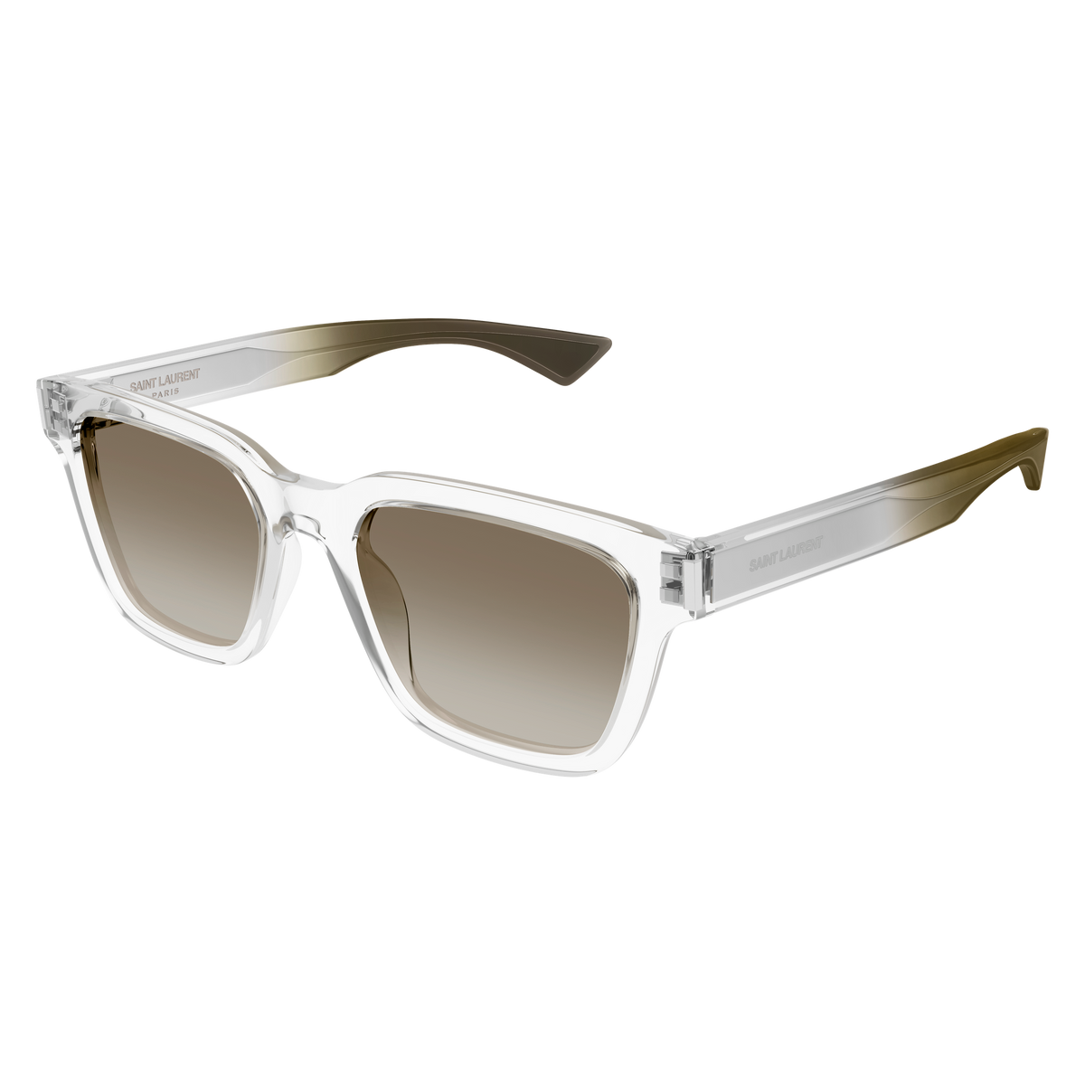 Saint Laurent Corner Angle SL 790 Cristal 005 de trois-quarts - Les Lunettes de Pauline
