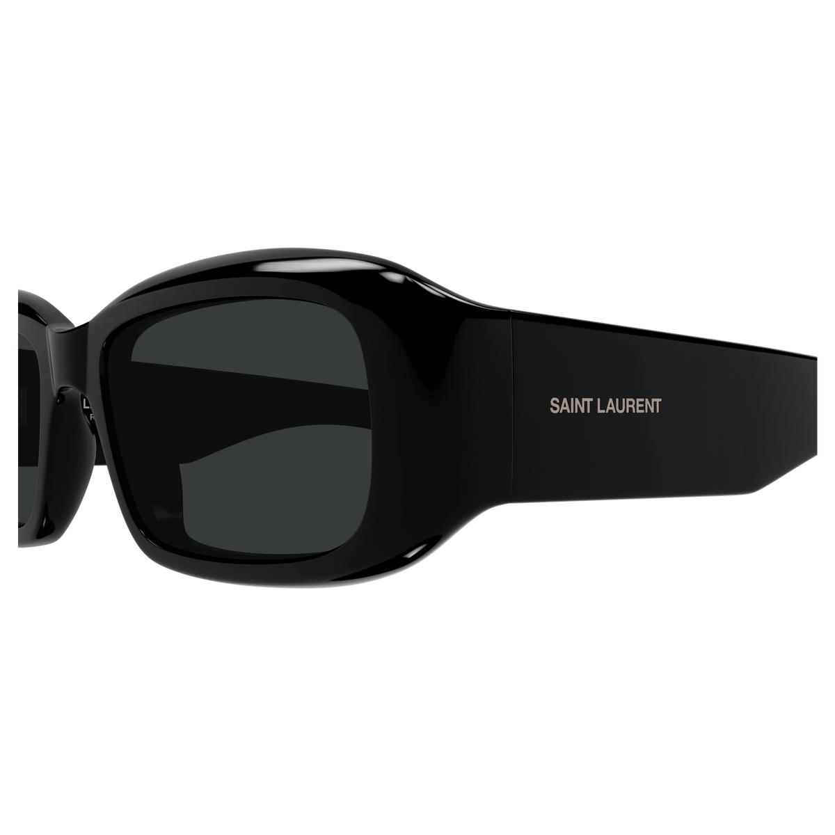 Saint Laurent SL 809 Noir 001 en détail des branches - Les Lunettes de Pauline