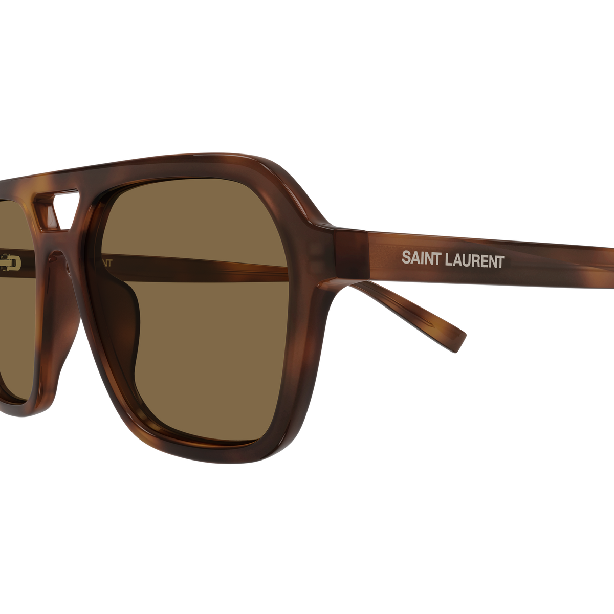 Saint Laurent SL 905 Havane 003 en détail des branches - Les Lunettes de Pauline